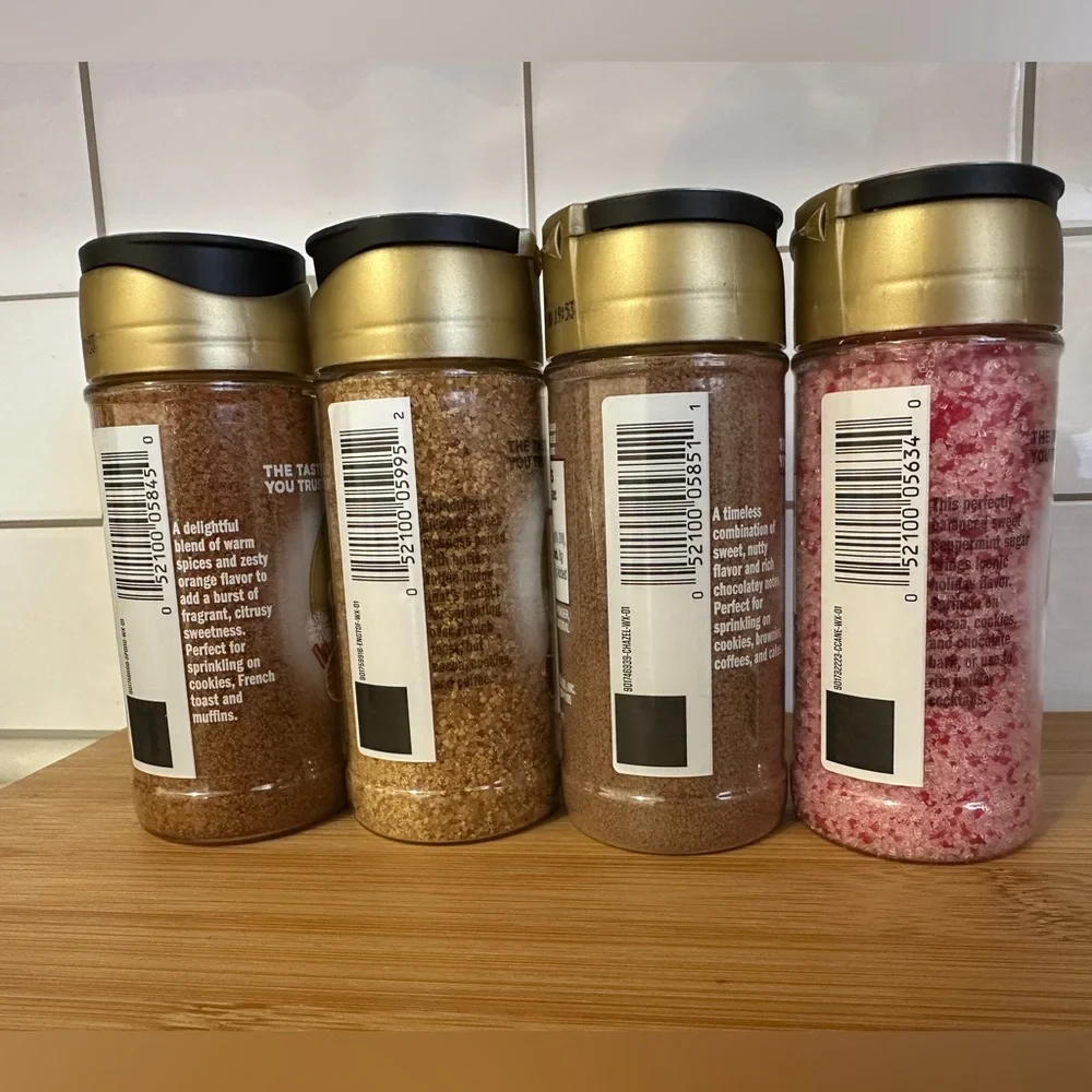 McCormick Winter Finishing Sugars‎ Lot Of 4 2025 New Limited Edition Holiday